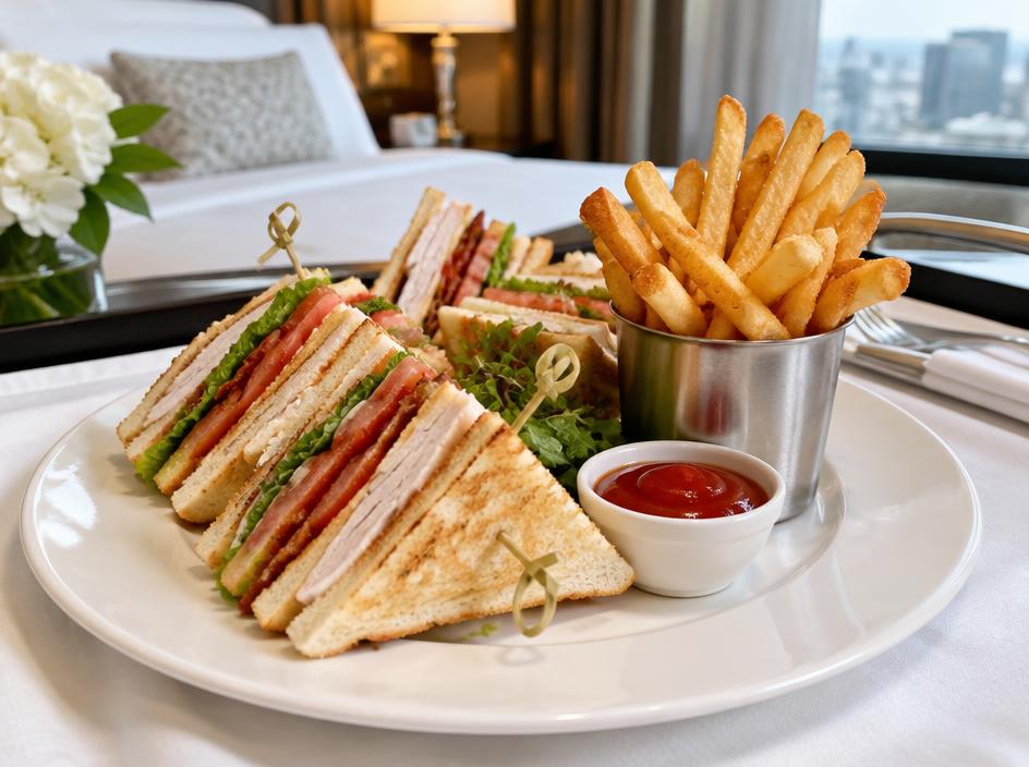 Club Sandwich with Fries